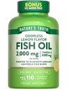 Naturens Sanning Fisk Oil 2000mg | 110 Softgels | Omega-3 | Lemon Flavor | Non-GMO & Gluten fri tillägg