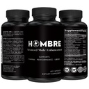 Hombre Male Enhancing Supplement - Lägg till 2 på 60 dagar med våra utvidgningspiller för män muskeltillväxt - Öka storlek, styrka, uthållighet, prestanda, energibooster - 60 kapslar