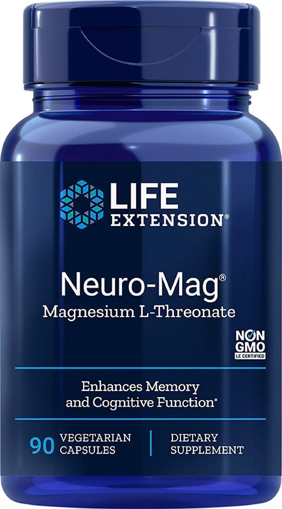 Life Extension - Neuro-Mag, Magnesium L-treonaatti Ravintolisä 90 kapselia