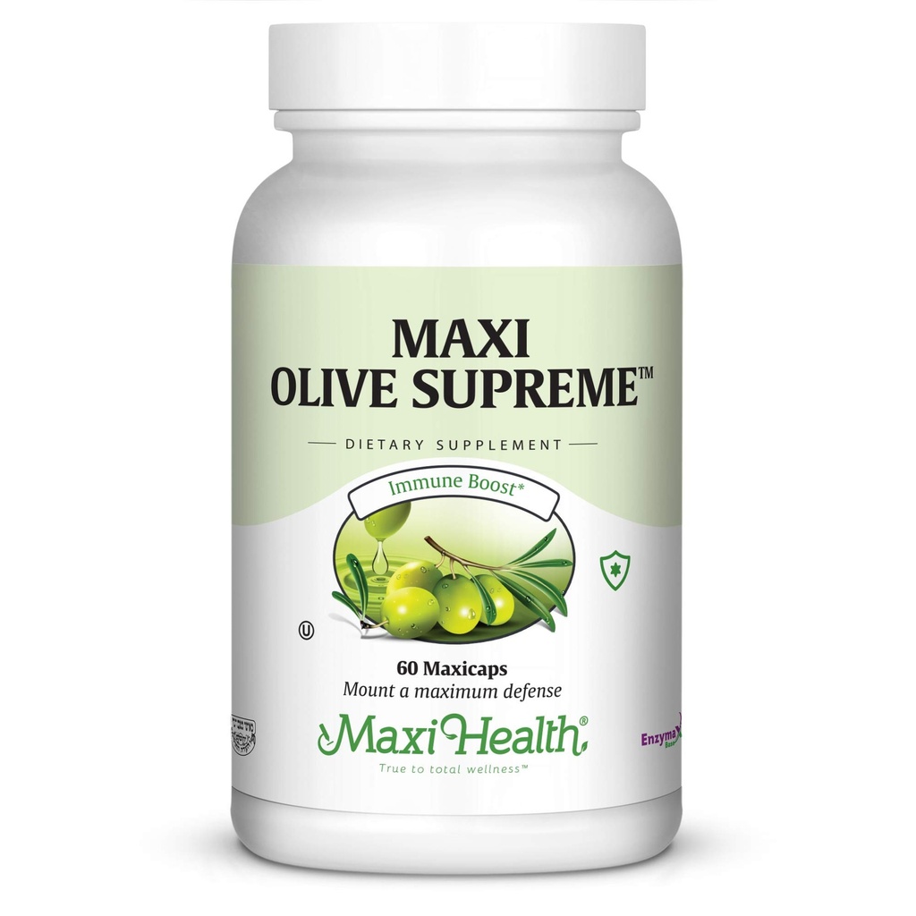 Maxi Health Olive Supreme - Olive Leaf Extract täydennysosa - Immuuni Booster - 60 kapselia - Kosher
