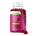 Vitey Collagen Gummies kanssa Biotin Gummies varten hiukset iho ja kynnet vitamiinit - Biotiini ja Collagen täydentää naisten ja miesten - vegaaninen, Gluteeniton 60 Count