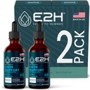 E2H Maksa tuki täydentää maito Thistle - Maksan Health Formula - Artisokkauute, Voikukan juuri, Chanca Piedra, ja enemmän - Absorbentti nestemäinen Formula (2 pullot)