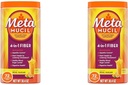 Metamucil Fiber, 4-in-1 Psyllium Fiber Supplement Powder with Real Sugar, Orange Smooth Flavored Drink, 72 Servings (Pakkaus May Vary), Coarse Texture, 1,9 punta (paketti 2)