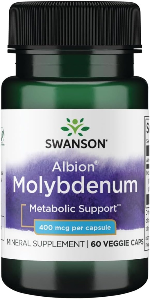 Swanson Albion Chelated Molybdenum 400 mcg 60 Veg kapslar