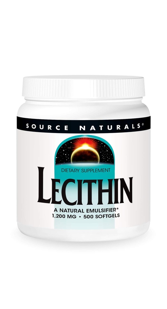 Source Naturals Lecithin 1200 mg, A Natural Emulgation - 500 Softgels