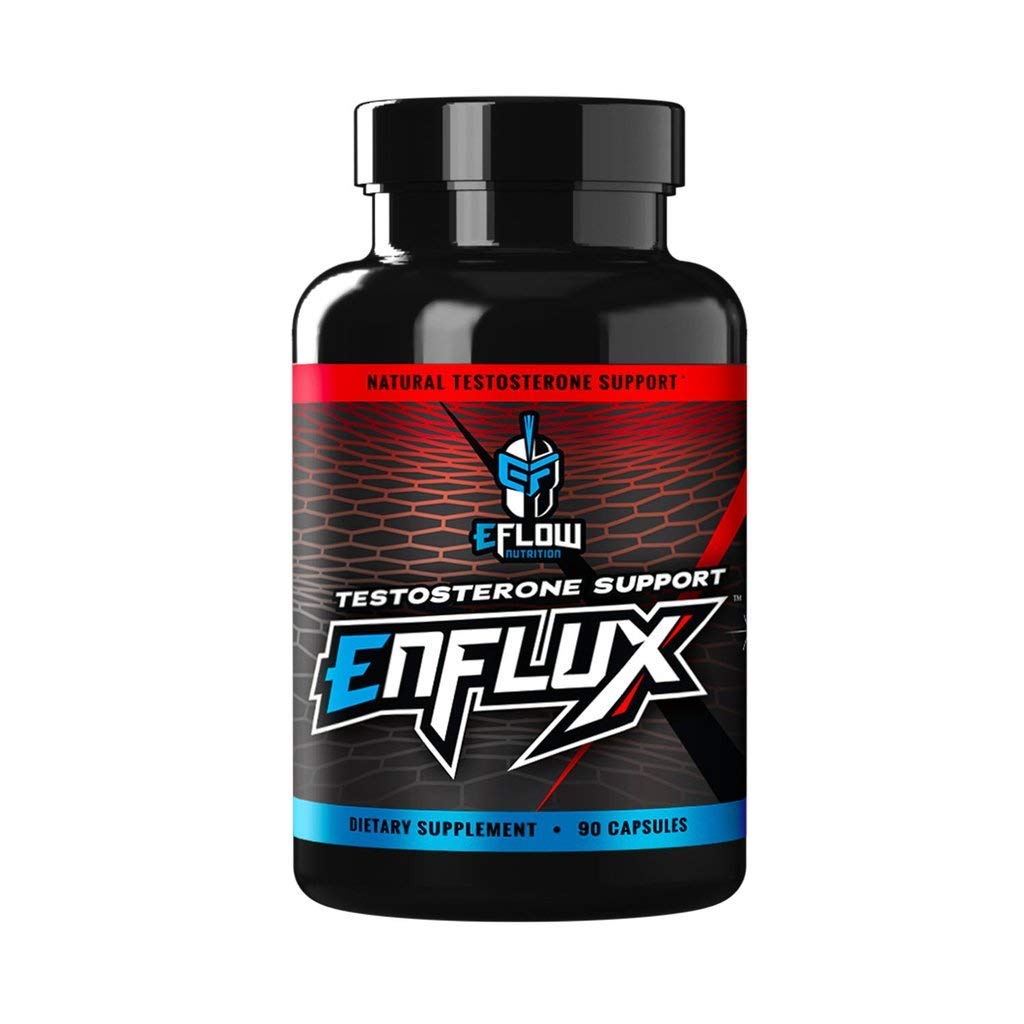 eFlow Nutrition Enflux Natural T Support with KSM-66 Ashwagandha - Supplement to Support Lean Body Mass for Men and Women - Sarviapila, DIM, Longjack & AstraGin - 90 kapselia (30 päivän tarjonta)