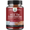 Omega 3 Fish Oil Supplement - EPA DHA Fish Oil Omega 3 Supplement med Immune Booster Brain Vitamins - Burpless 2000 mg per Servering för Mood Boost Liver Support och PMS Relief Support