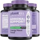 Lisämunuaisten tuki ja Cortisol Manager lisäravinteet Ultra High Puhtaus Adaptogens, Ashwagandha Extract, Rhodiola Rosea kapselit Natural Energy, Väsymys, Mieliala Boost Non GMO