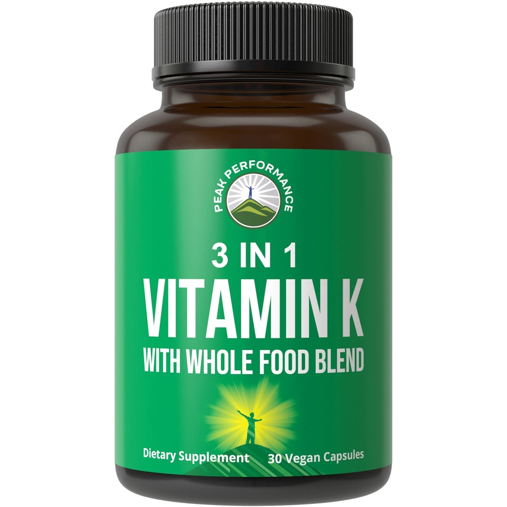 K-vitamiini, jossa on 25+-vihannes- ja hedelmäsekoitus Max-absorptioon. Vegaanikapseleiden liite. Vitamiinit K1, K-2 MK4 + K2 Natto MK7. Vaihtoehto Dropsille. VIT K 2 ja MK-7
