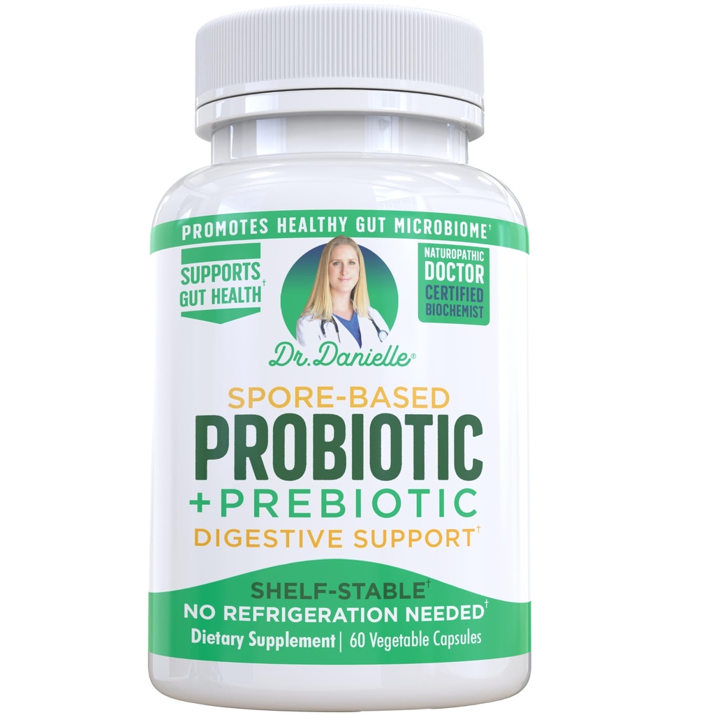 Tohtori Danielle Probiootti - Probiootit naisille ja miehille, aikuiset tohtori Danielle - Kestoaika Stable Probiootti Supplement - Ei jääkaappi välttämätöntä - Bacillus - 60 kapselia