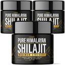 (3 Pack) Shilajit Pure Himalayan Organic Resin - Natural Authentic Lab Tested Formel för Män, Kvinnor - Inga tunga metaller - 600mg Max Styrka med 85 + Spår Mineraler Golden Grade Shilajit Supplement