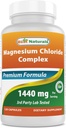 Best Naturals Magnesiumkloridi (Cloruro De Magnesio) Complex 1440 mg per tarjoilu - 120 kapselia