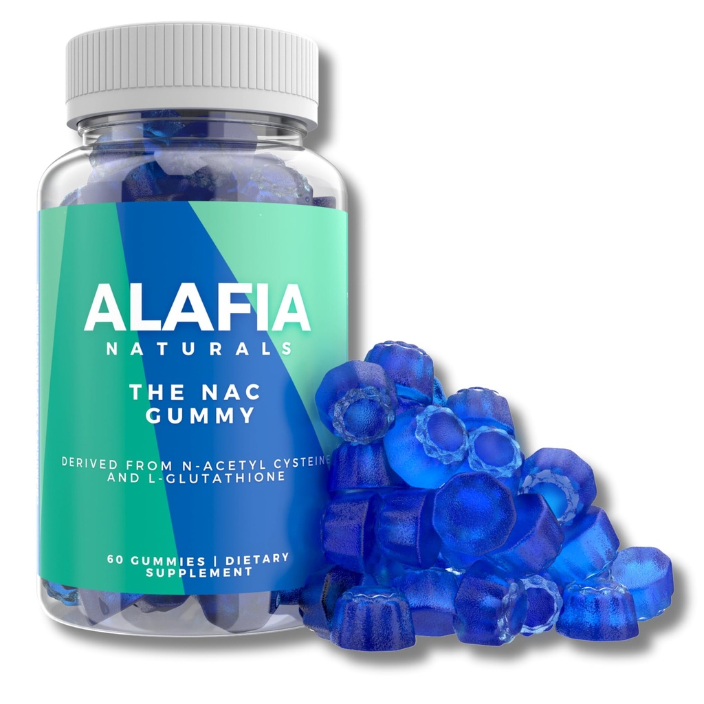 Sokerittomat NAC-gummit, NAC-lisä hengitysteiden terveyteen, maksan detox & cleanse, munuaiset, antioksidantti tuki, N-asetyylikysteiinin täydennysosa MCT-Oil päällystetty absorptio Vegaani 60ct