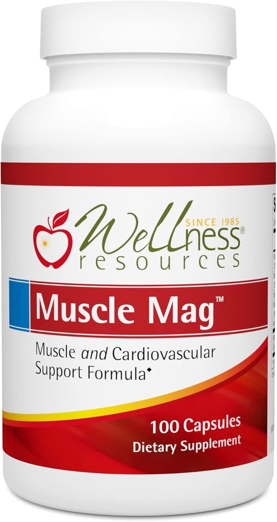 Muskel Mag - Mycket Absorbable Magnesium Formel för Muscle Heath - med Magnesium Malate & Glycinate (100 kapslar)