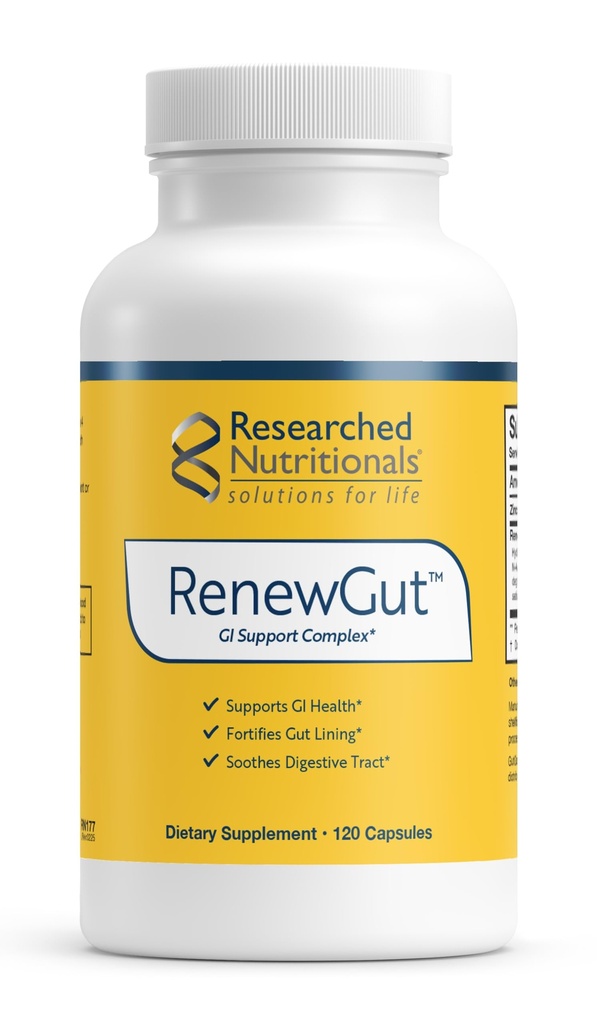 Tutkitut ravitsemustuotteet UusittuGut - GI Complex Gut Lining, Terve Hisintamiinitasot & Ruoansulatuselimistö - Collagen Peptides, Sinkkikarnosiini, DGL & N Acetyl Glukosamiini (120 kapselia)