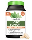 Zenwise Health Joint Support Supplement with Glucosamine Chondroitin MSM, Curcumin & Sulfate - Joint Health for Women & Men - Liikkuvuus ja joustavuus Tuki polville, Cartilage & Bone - 90