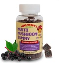 Mini Mushy's Organic Immune Support Daily Gummies | Turkiet Tail, Reishi, Chaga Mushrooms, Elderberry | för barnåldrar 2 + naturlig färg, allergivänlig, låg socker | jordgubbsmak - 30 greve
