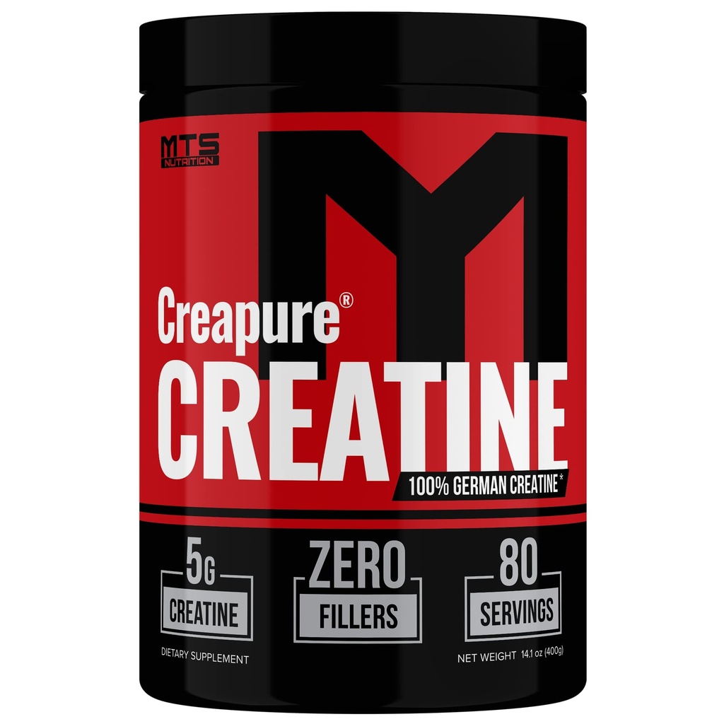 MTS Nutrition Creapure Creaperine Powder - Lihaksen kasvu & Recovery täydennysosa - 80 Tarjoilut Ei makua