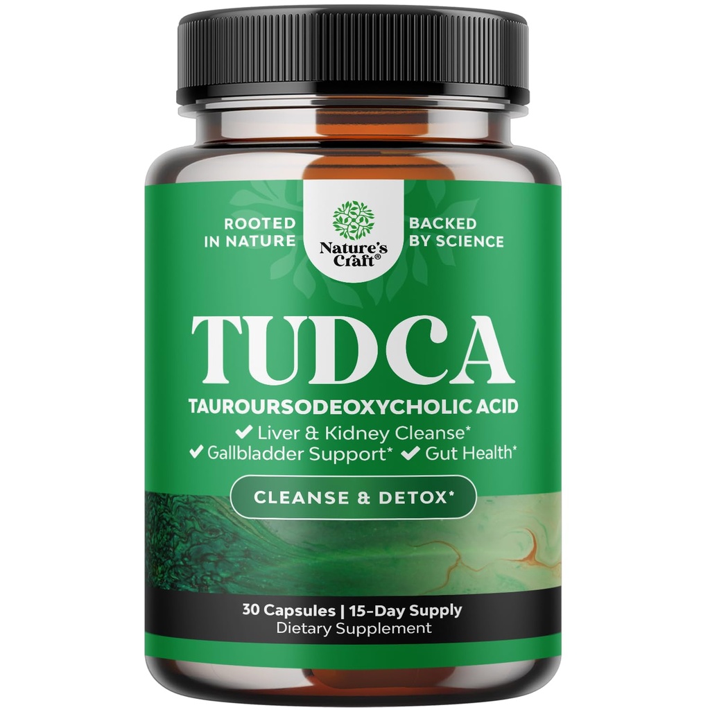 Advanced Bile Salt TUDCA täydennysosa - Extra Strength TUDCA 500 mg per tarjoilu Bile Salters for Sappirakko Munuaisten ja maksan tuki - Korkea puhtaus Tauro Ursodeoksikoolinen Acid Maksa ja Sappirakon puhdistus
