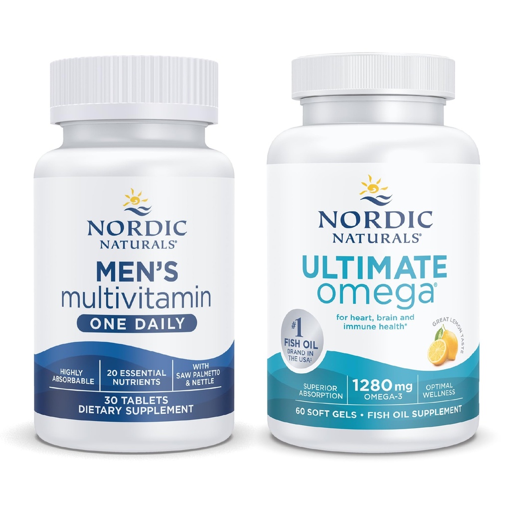Nordic Naturals Starter Pack - Miesten yhden päivän monivitamiini, lopullinen Omega