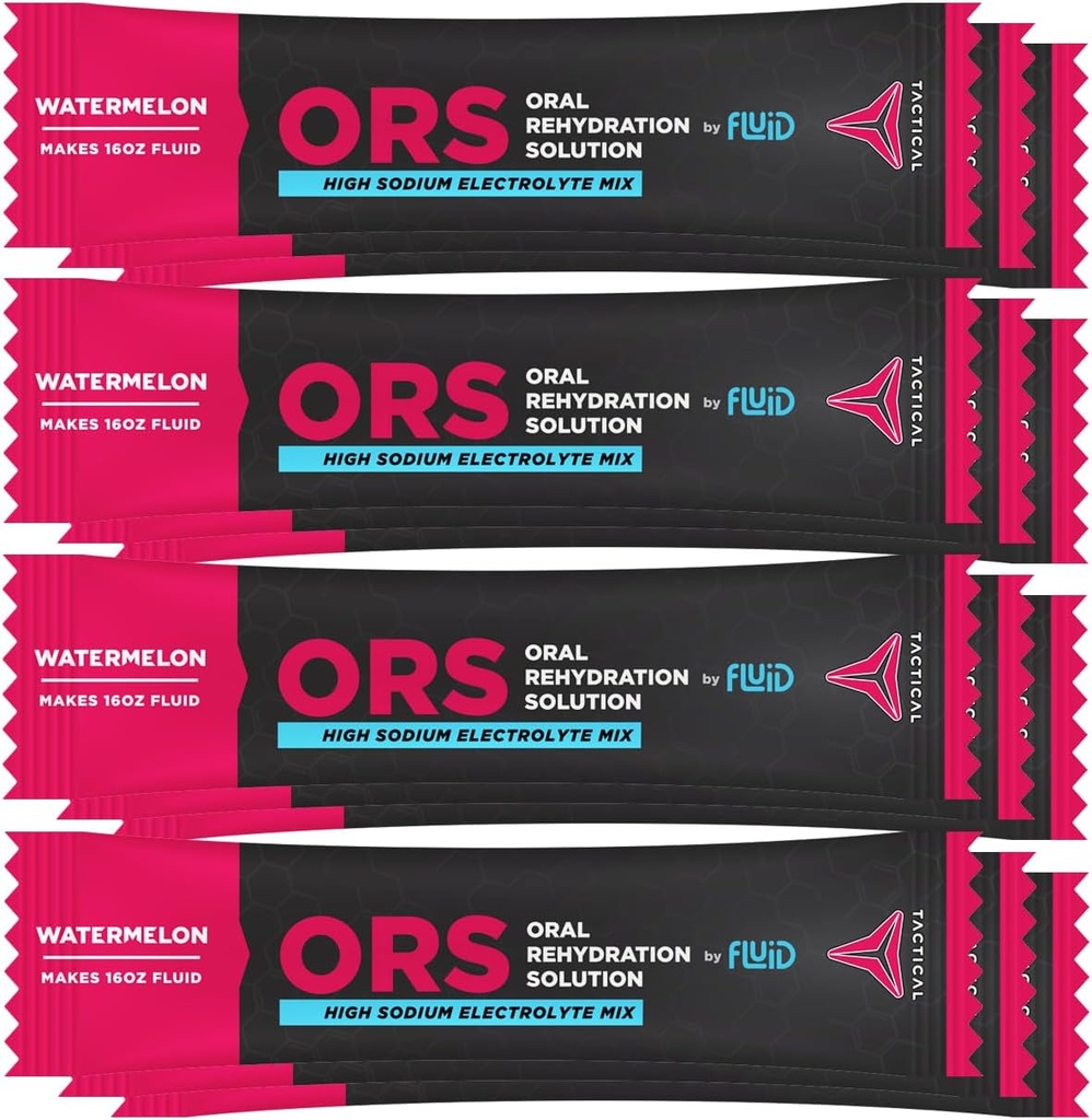 Fluid Tactical - ORS (Oraalinesteliuos), takaisin Faster, Extreme Dehydration Electrolytes, 12pakkaus (Watermelon)