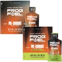 Frog Fuel Ultra & Ultra Energized Pre Treout Shot Bundle 1500 mg Beta Alanine, Electrolytes 8g Protein Nano-Hydrolyzed Grass Fed Collagen, 10g Carbs, Berry, 1.2 oz Packets, 48 Pack