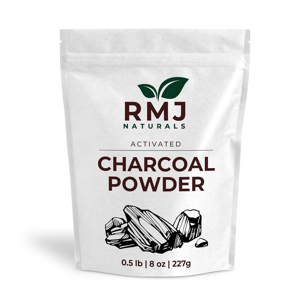 Charcoal Powder 8 oz 227 Grams Ruoka Grade Charcoal Powder for Hammas Powder Face Pack