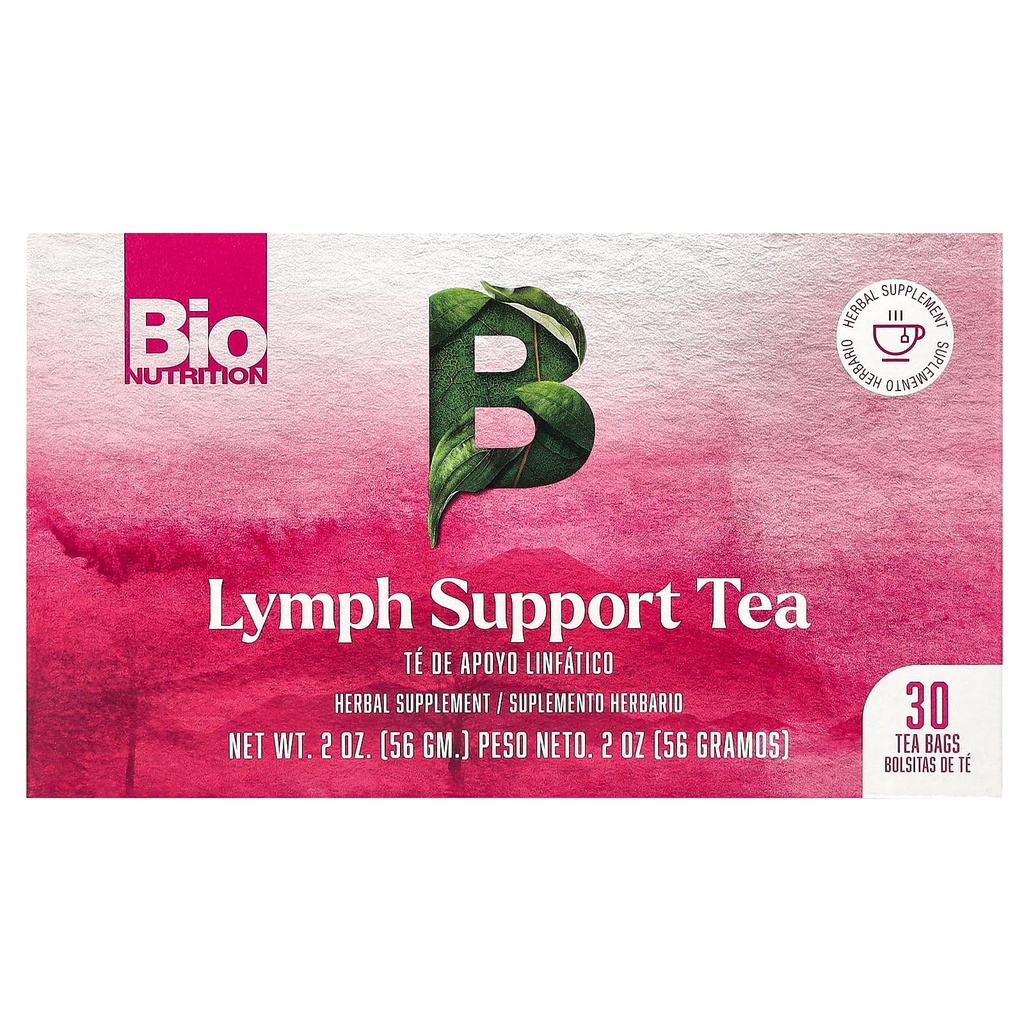 Bio Nutrition Lymph Support Tea, Kofeiiniton, 30 Tea Bags, 2 oz (56 g)