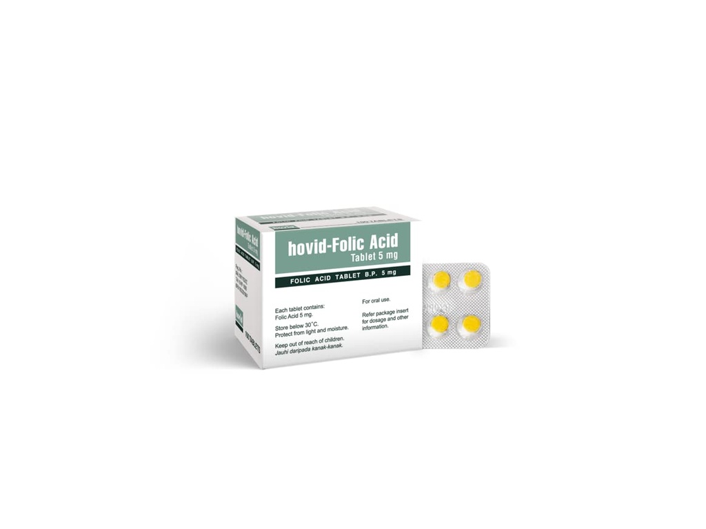 HOVID Foolihappo 5Mg 100 tablettia (kolme 100 tabletin pakkausta)