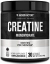Jacked Factory Creatine Monohydraatti Powder 150g - 5g Päivittäinen Creatine Supplement miesten ja naisten, Vegan-Ystävällinen, Kolmas osapuoli testattu - 30 Tarjoiluja, Mauttomia