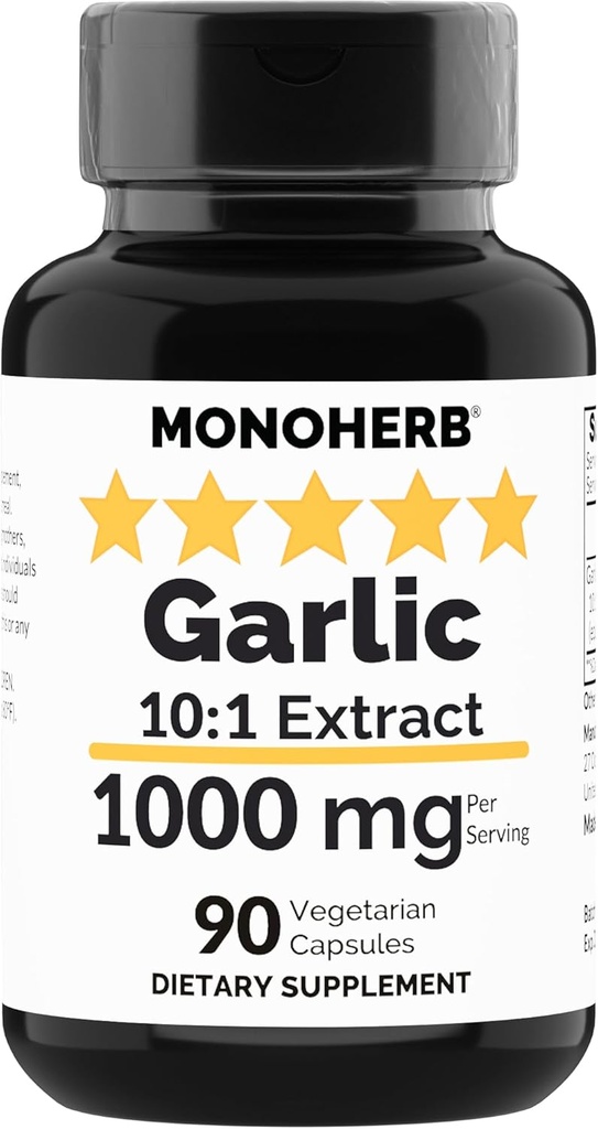 Monoherb vitlök extrakt 1000 mg - 90 vegetariska kapslar