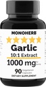 MONOHERB Valkosipuliuute 1000 mg - 90 kasvissyöjäkapselia