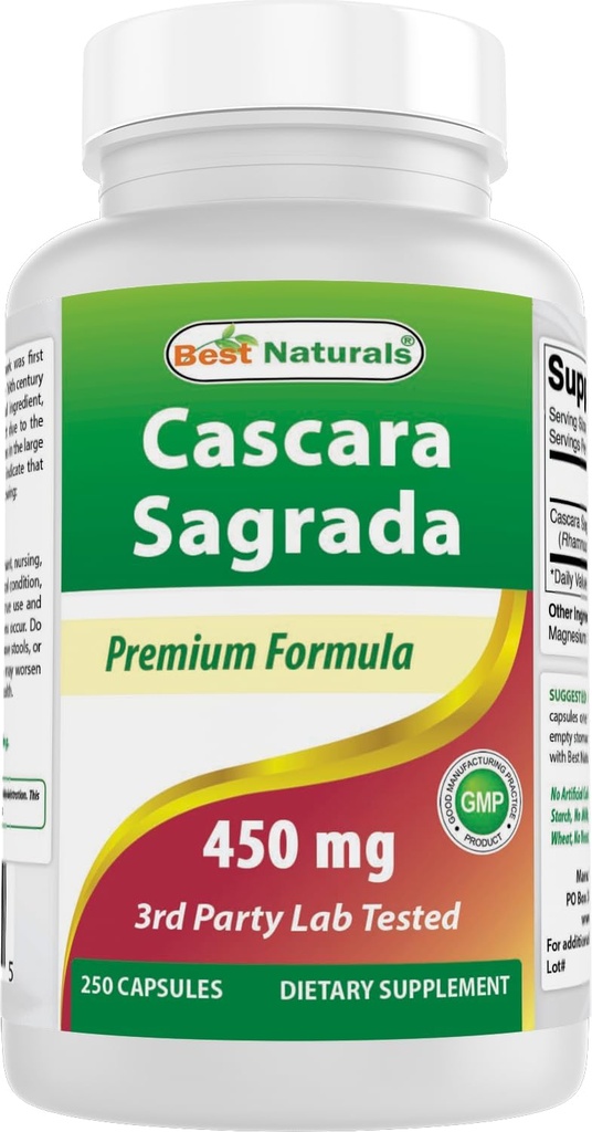 Bästa natur Cascara Sagrada 450 mg 250 kapslar