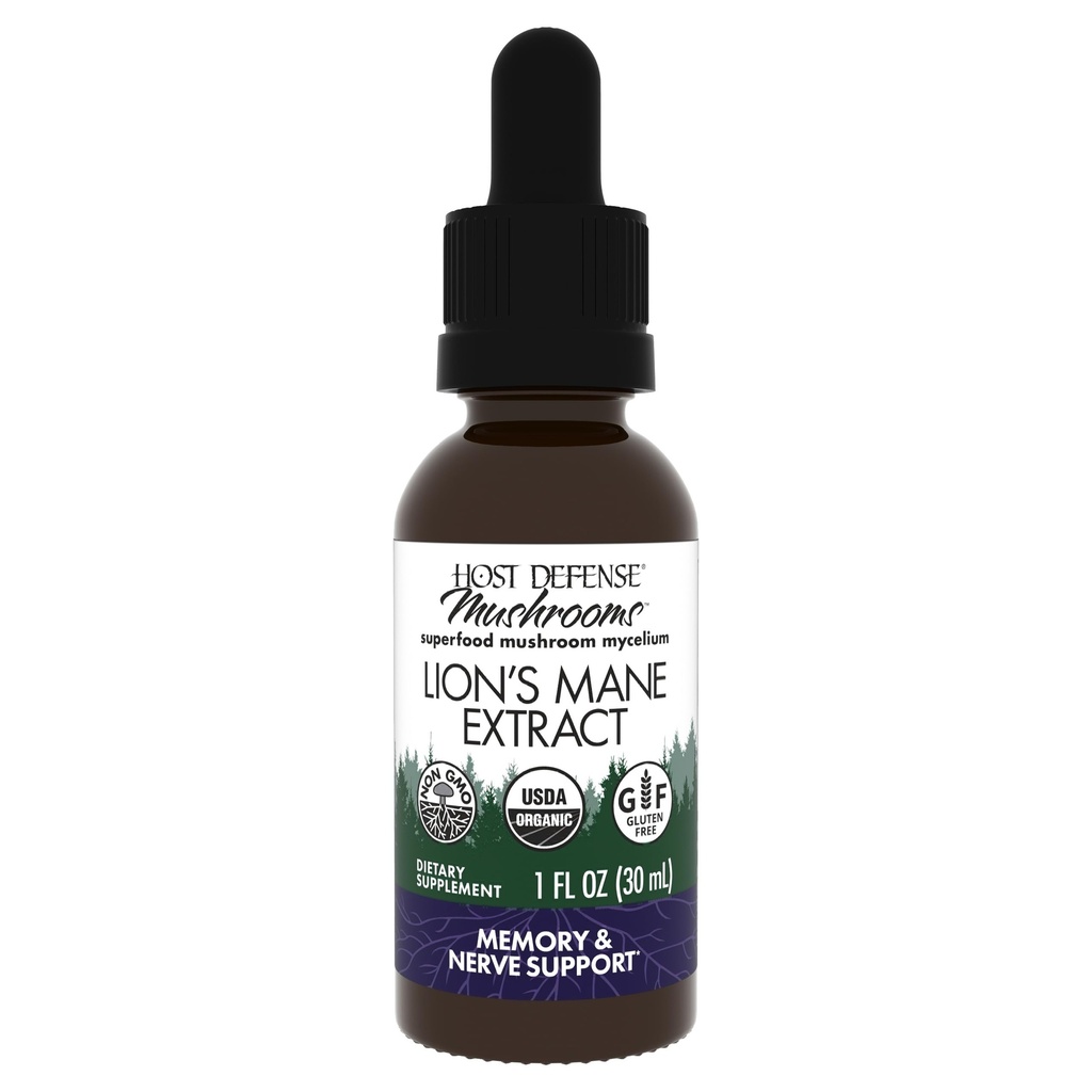 Isäntäpuolustus Sienet Leijonan mane Extract - Leijonan Mane Liquid Supplement Brain Health - Mushroom tuki Focus & Memory Function - Immuuni- ja hermostotuki - 1 fl oz (30 palvelinta) *