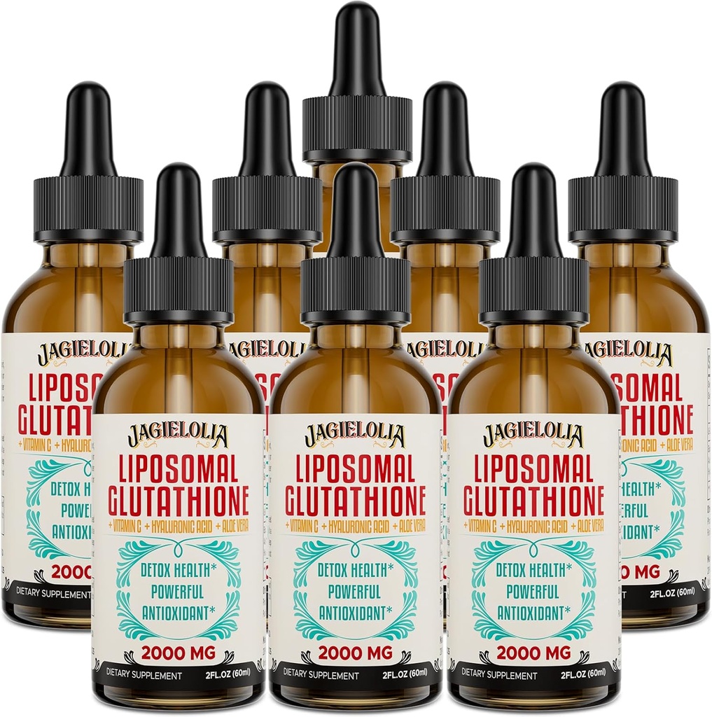 Liposomal Glutathione Liquid 2000MG – Antioxidant Detox Supplement for Women & Men, Aging Defense, Liver Function & Energy, med Hyaluronic Acid + Aloe Vera + Vitamin C, Natural & Vegan, 16 FL.OZ