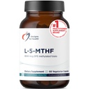 Designs for Health L 5-MTHF - Quatrefolic L Methylfolate Supplement 5mg (8500 DFE) - Methylated Folate Supplement for Women & Methylation - Supports Methylation - non-GMO, Gluteeniton (60 kapselia)