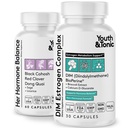 Nuorten ja tonisten vaihdevuosien ja PMS tuki naisille tasapainotetun estrogeeniaineenvaihdunta 90 pillereitä DIM Black Cohosh Red Clover Dong Quai Soy Isoflavones
