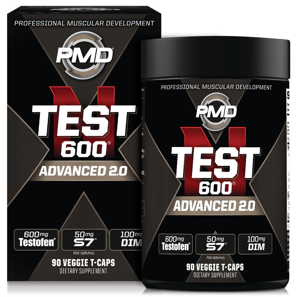 PMD Sports N-Test 600 Advanced Typpioksidi Booster miesten - kliinisesti tutkittu Testofen - Lean Muscle and Strength Gains kanssa Estrogeenisuppressio (90 kasvis - Caps)
