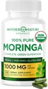 Luontoäiti Organics Moringa Capsules ... Organic Moringa Leaf Powder, Single Origin, Energy & Immuno Support, Metabolia, Focus, C-vitamiini, 500 mg, 120 kapselia