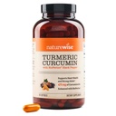 NatureWise Turmeric Curcumin 500mg med Black Pepper Softgels - Extra styrka, förbättrad absorption - 95% Curcuminoids & BioPerine för immunstöd - Glutenfri, icke-GMO - 180 greve[6-månaders leverans]