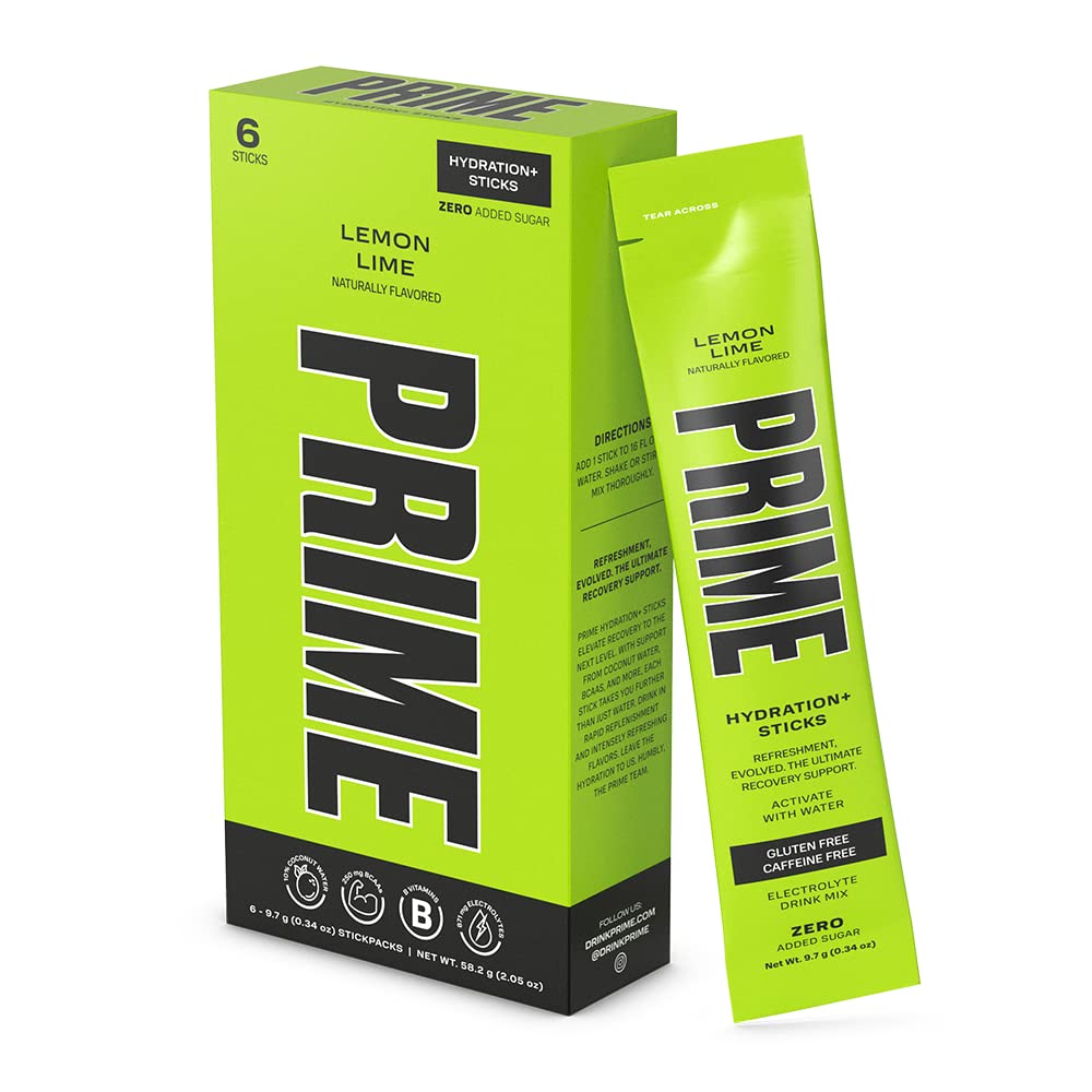 Prime HYDRATION+ Sticks sitruunan limetti ... Hydraation jauhe Single serve sticks...
