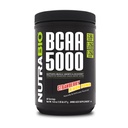 NutraBio BCAA 5000 Jauhe - Vegan Fermented BCAAs - Tukee Lean Muscle kasvu, elpyminen, Endurance - 60 Tarjoilut - Mansikka sitruunapommi