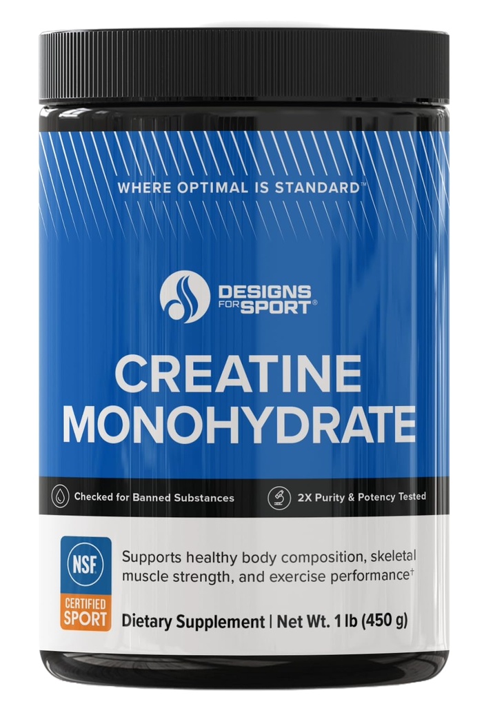 Designs Sport Micronized Creatiini Monohydraatti makuton jauhe - NSF Certified urheilu, 90 Tarjoilut, Tukee lihasten Recovery, aivot terveys, Pre ja Post harjoitus vahvuus
