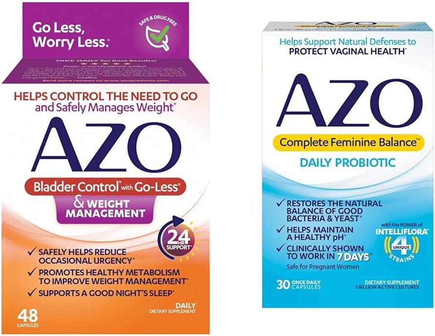 AZO-rakkoohjaus Go-Less® & Painonhallinta Ravintolisä & täydellinen feminiinitasapaino Päivittäiset probiootit naisille, kliinisesti todistettu auttaa suojaamaan