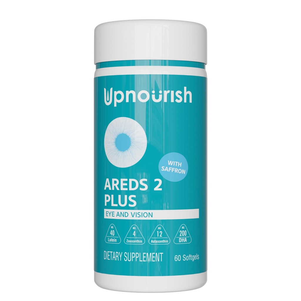UpNourish AREDS 2 Eye Vitamins for Seniors - Lutein Eye Health Supplement for Adults - Computer Eye Strain Relief, Ocular Health and Dry Eye Support - Vision & Eye Supplements för kvinnor och män