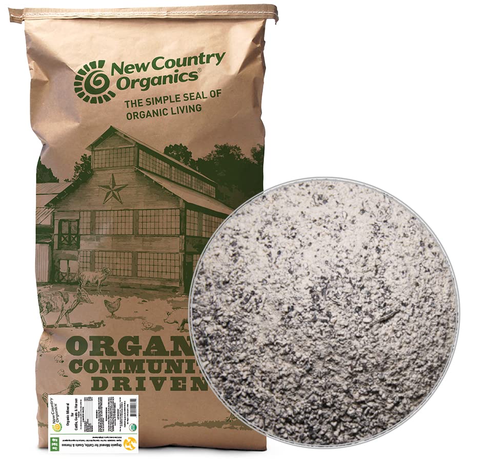New Country Organics I Organic Kelp Supplement for Cattle, Goats & Horses I Certified Organic Non-GMO, Natural Mineral Blend I Sea Kelp Powder med Essential Calcium & Phosphorus I 40 lbs