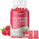 Magnesium Glycinate Gummies Sugar Free, Magnesium Kalium täydentää D3,B6-vitamiinia uneen, Stress, Muscle Relief,Nerve terveystuki aikuisille,180 vadelma maku maku