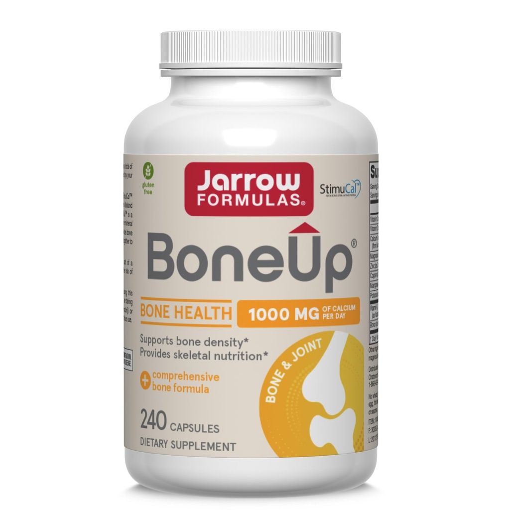 Jarrow Formulas BoneUp för bendensitet - Vitamin D3 och K2, Calcium Support, 240 kapslar, främjar skelettnäring, upp till 40 dagar leverans