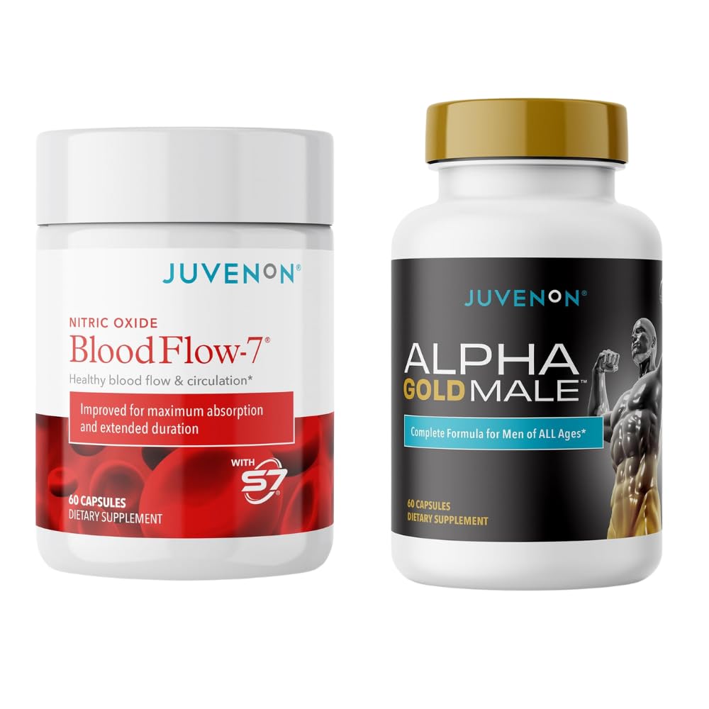 Juvenon BloodFlow-7 Nitric Oxide Supplement med Nitrosigine + Alpha Gold Male