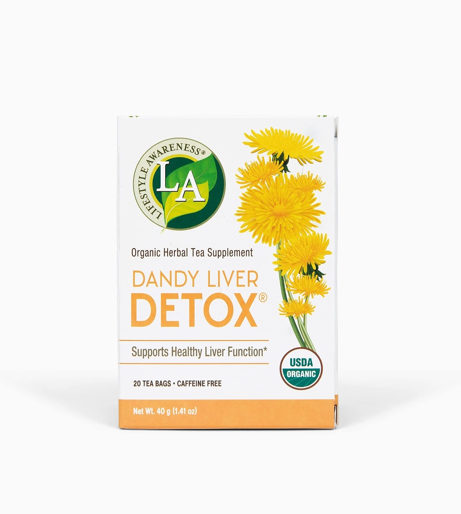 Elämäntapa Tietoisuus Tee, Kofeiinitonta Dandy Liver Detox Tea, 20